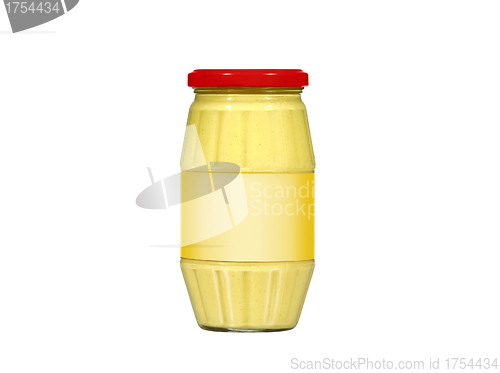 Image of Glass jar of mustard