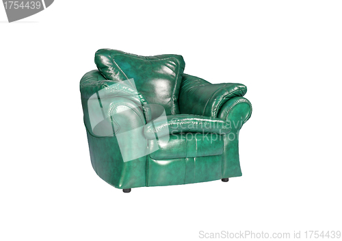 Image of green modern armchair