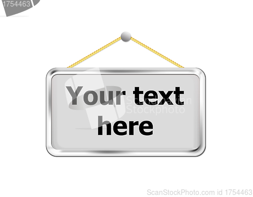 Image of metal sign, easy to add your text.