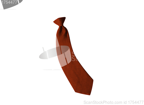 Image of red tie isolated on white background