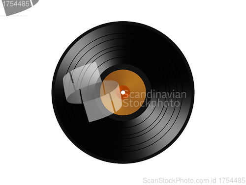 Image of vinyl record. isolated on white background