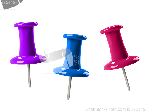 Image of thumbtack isolated on a white background.