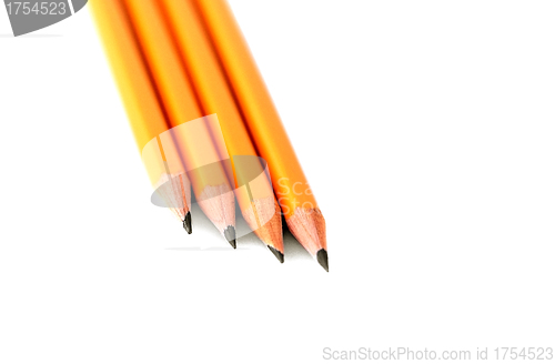 Image of Bunch of pencils isolated on white