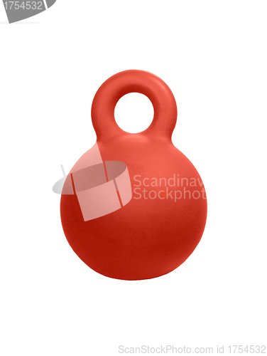 Image of old russian weight, isolated, with clipping path