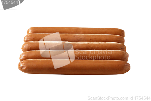 Image of object on white - food sausage close up