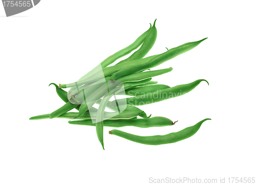 Image of green beans on white background