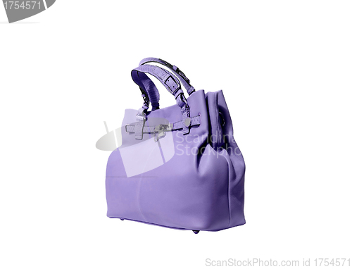 Image of Purple woman bag isolated on the white