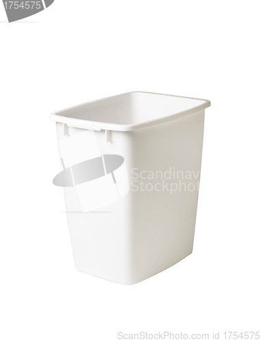 Image of Closed white plastic container