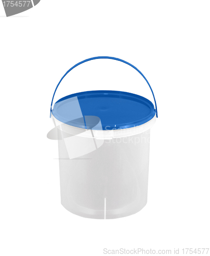 Image of white bucket isolated on white