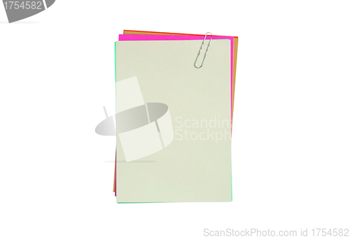 Image of colourful blank notes isolated