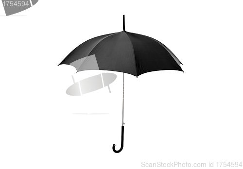 Image of Black umbrella on white background