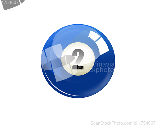 Image of Number two billiard ball