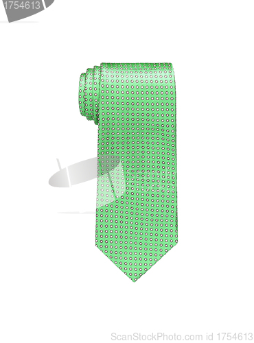 Image of green tie isolated on white background