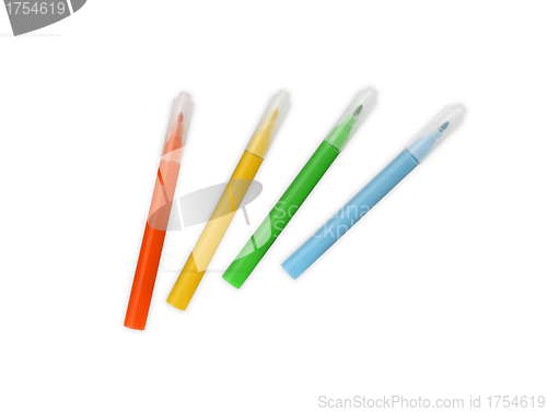 Image of Color water pencils. Isolated