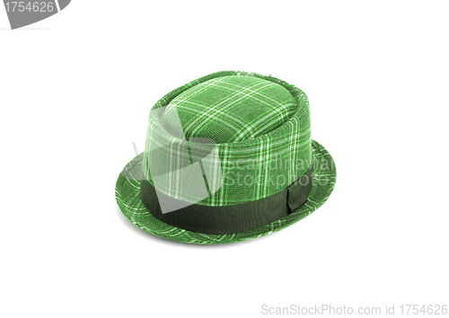 Image of green velvet hat