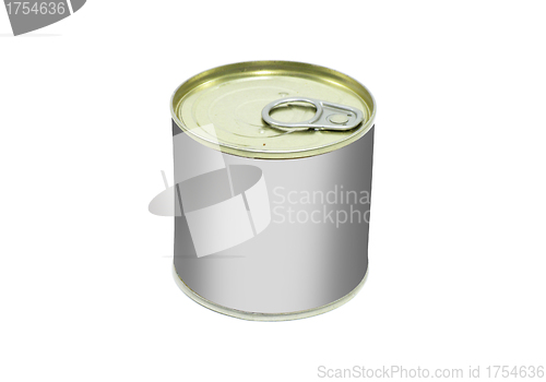 Image of Tin can on white background