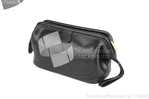 Image of Small black bag isolated on white background.