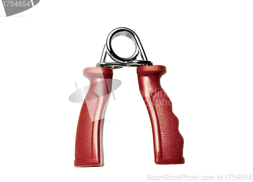 Image of hand expander with blue red isolated