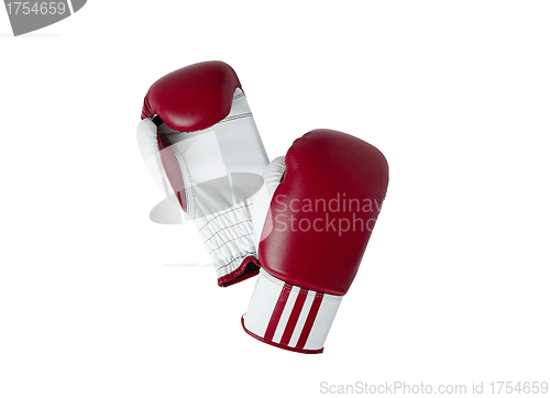 Image of Boxing gloves isolated on white background