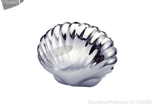 Image of metal shell isolated on white