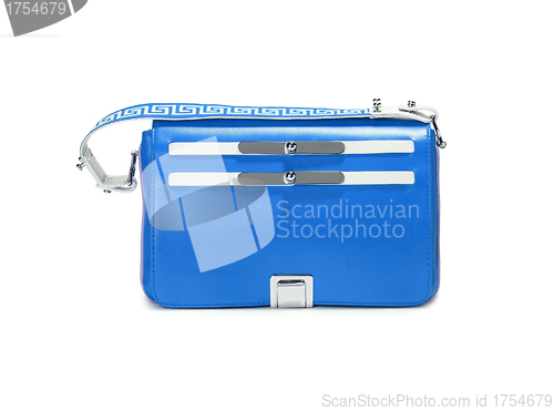 Image of Sport blue bag. Isolated on white.