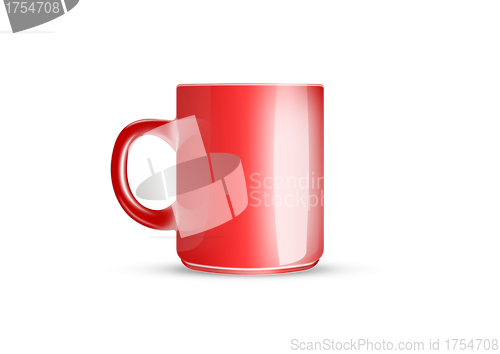 Image of Tea mug red isolated on white background
