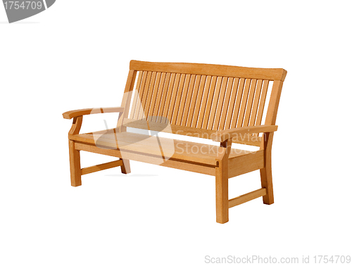 Image of Bench Isolated On White Background