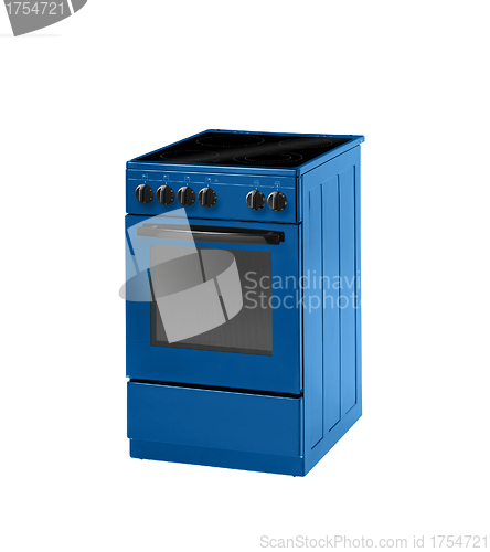 Image of blue gas-stove isolated