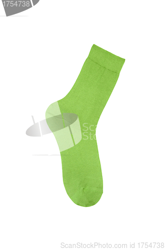 Image of green female socks on white background