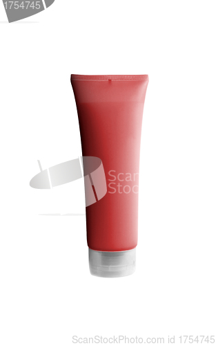 Image of Blank cosmetic tube in creamy white color