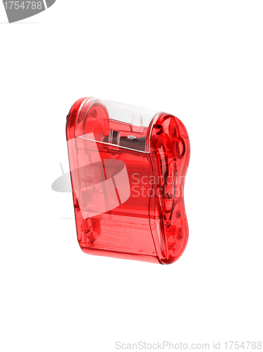 Image of red pencil-sharpener isolated