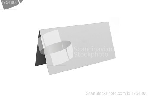 Image of table card isolated