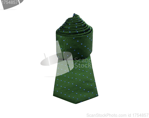 Image of checkered tie close up on white background