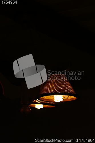 Image of lamp in the dark