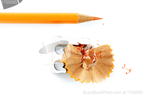 Image of Pencil and sharpener