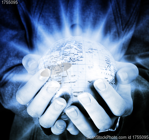 Image of Globe in a girl's hands