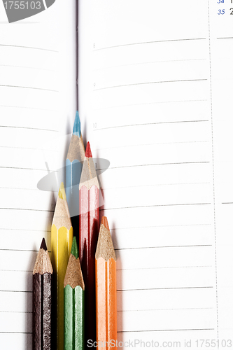 Image of Color pencil and agenda