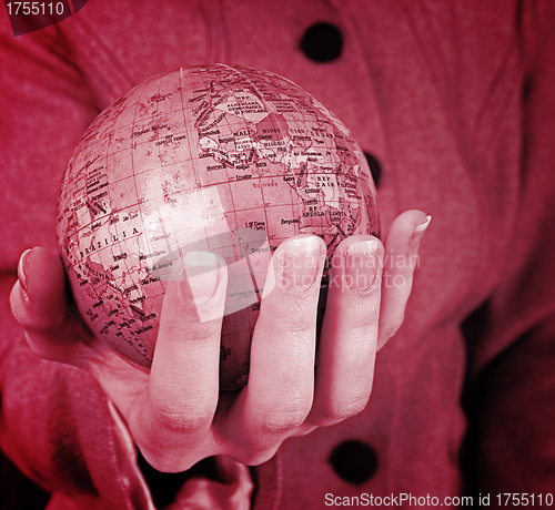 Image of Globe in a girl's hands