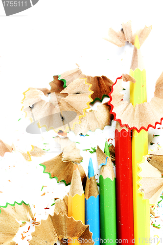 Image of Pencils and wood shavings