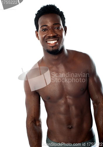 Image of Shirtless young man posing in underwear