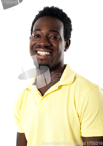 Image of Cheerful young black teenager