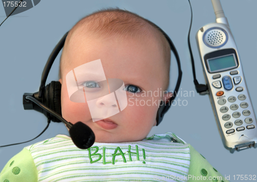 Image of Baby with a headset