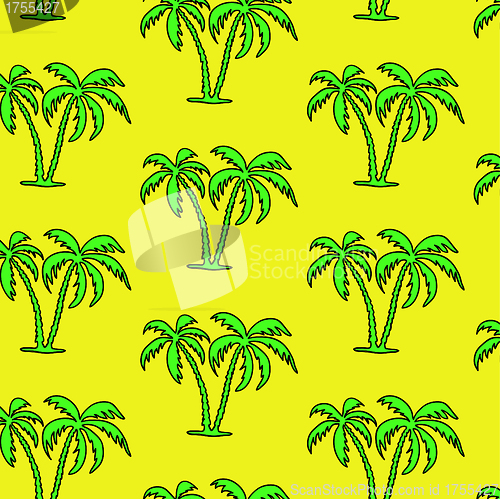 Image of Seamless palm tree  pattern