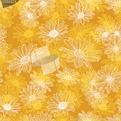 Image of Vector flower seamless background
