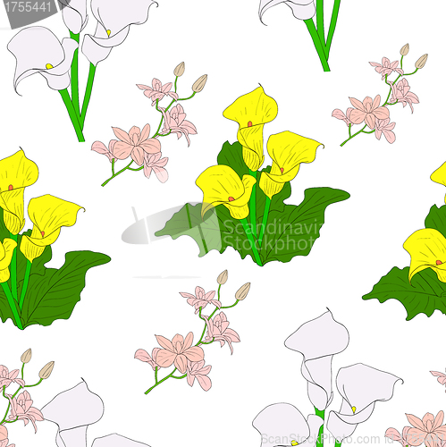 Image of Seamless background with flower . 
