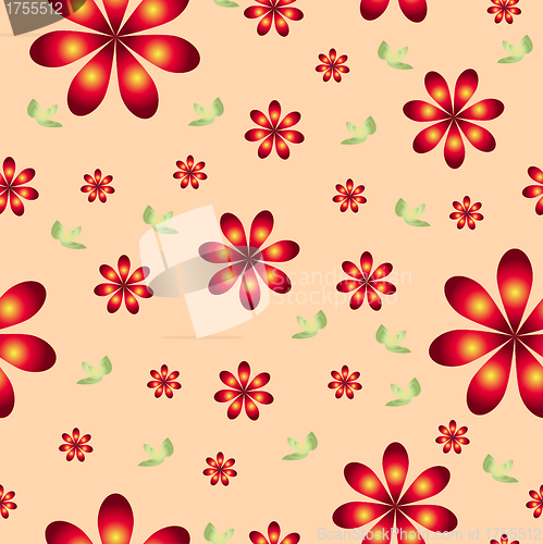 Image of floral wallpaper with set of different flowers. 