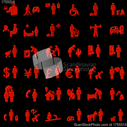 Image of Website and Internet 3D Icons - People