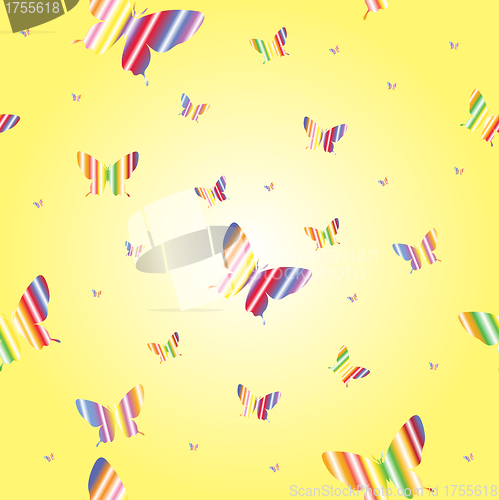 Image of Abstract seamless wallpaper pattern butterflies
