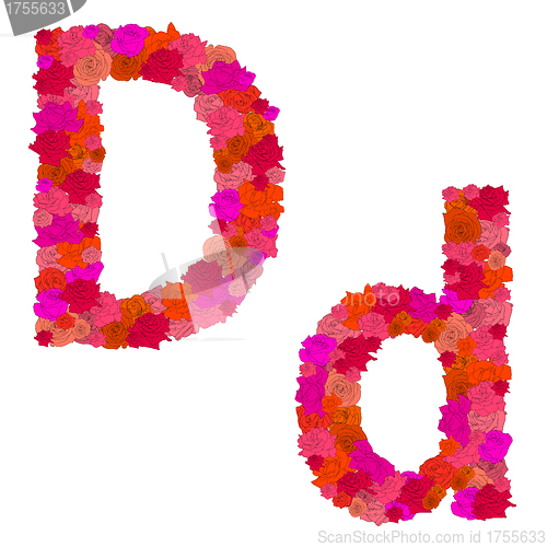 Image of Flower alphabet Characters D-d