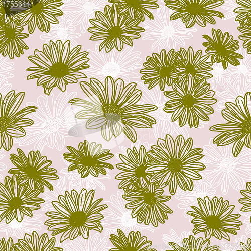 Image of Vector flower seamless background